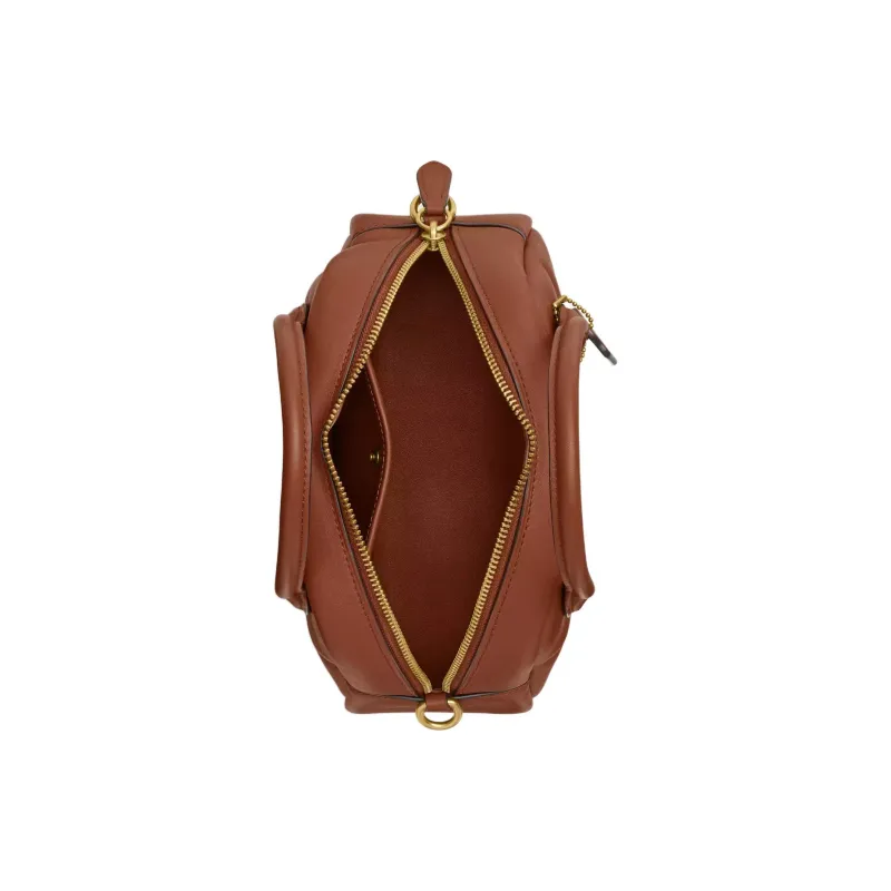COACH Borough Leather Handbag, Shoulder Bag, Crossbody Bag Medium Size Women's Brown-2