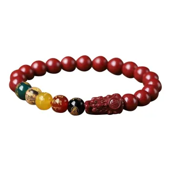 OGDAID Reconstructed Cinnabar Bracelets Unisex