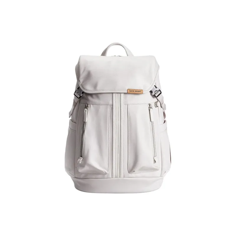 NAYO SMART Nylon Backpack Medium Size Unisex White-0