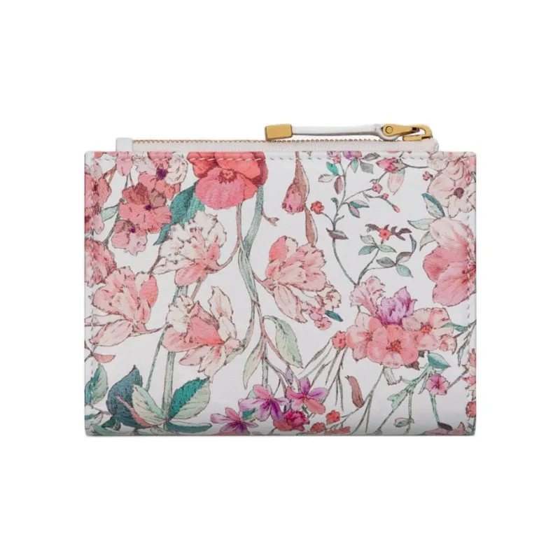 DIOR Caro Calfskin Wallet Women's White & Multicolor-3