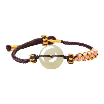 Survival Hetian Jade Bracelets Unisex Pale Greenish-White Jade