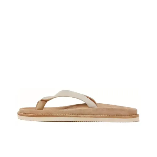 Brunello Cucinelli Suede Flip Flops