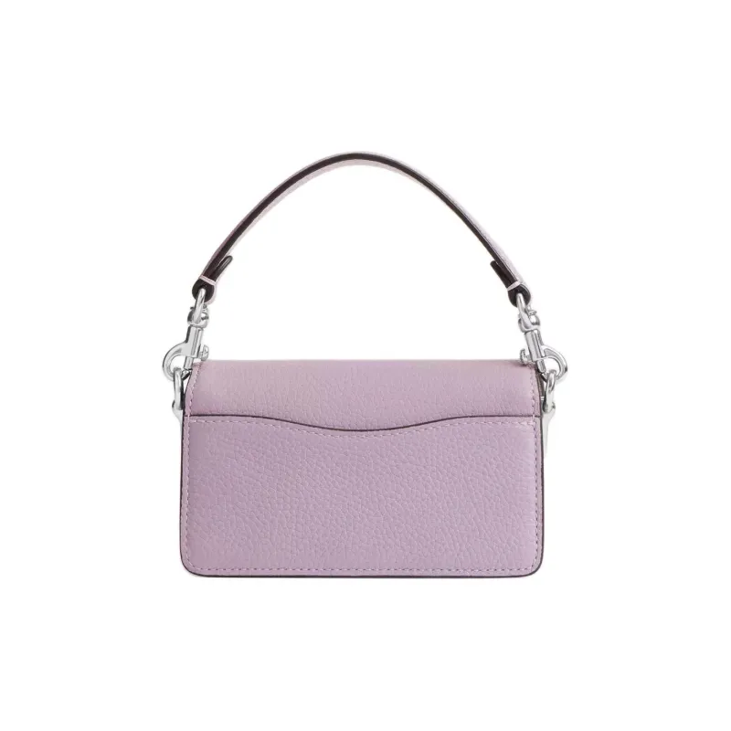 COACH Tabby Polished Grain Leather Portable Crossbody Bag, Shoulder Bag Mini Women's Light Purple-2