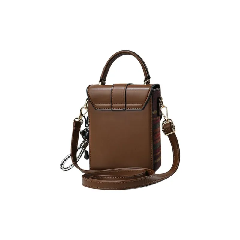 Weymond PU Cell Phone Pouch Shoulder Bag Crossbody Bag Regular Women's Brown/Coffee/Black-13