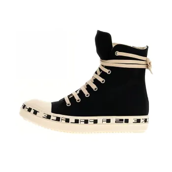 Rick Owens DRKSHDW High Top Skateboard Shoes Women's Black