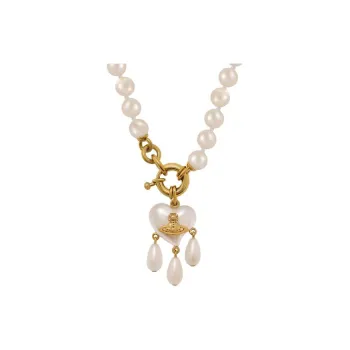 Vivienne Westwood Recycled Brass, Glass Pearl Necklaces Unisex Gold