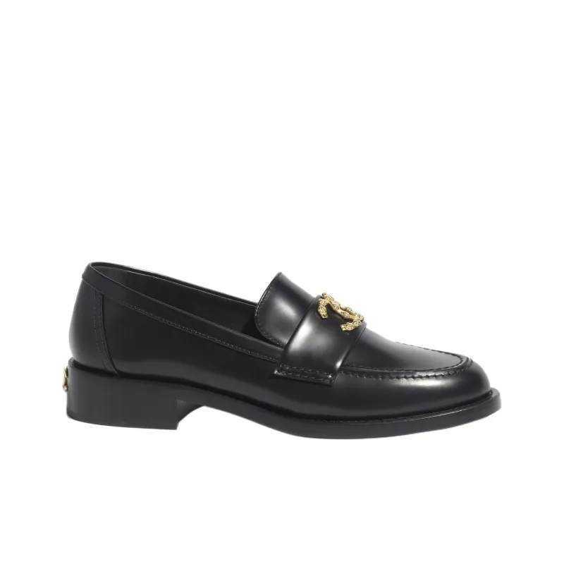CHANEL Loafers 3cm Women's Black-1