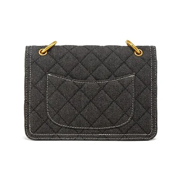 Teenmix Fabric Microfiber Synthetic Leather One Shoulder Handbag Regular Women's Black/Blue-10