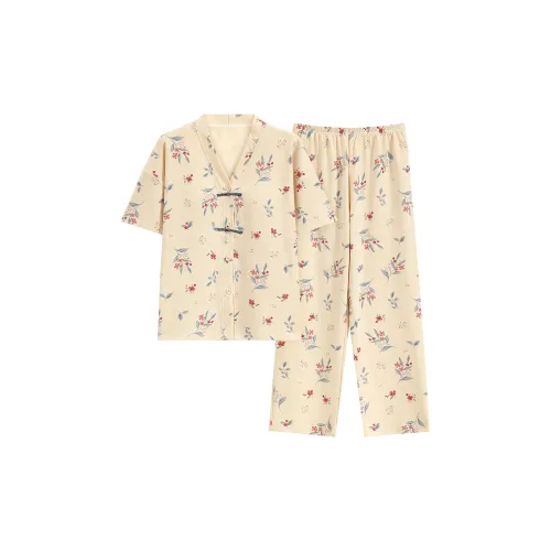 The Story Of The Flower Season Pajama Set Women's Multicolor