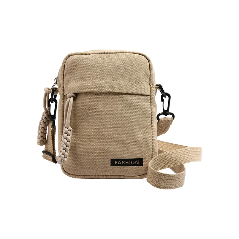 Parker Bear Canvas Canvas Bag Shoulder Bag Crossbody Bag Regular Unisex Black/Blue/Khaki/White-25