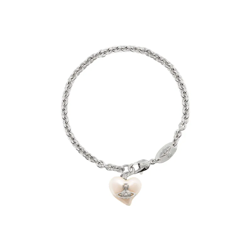 Vivienne Westwood Brass Swarovski Glass Pearl Bracelets Unisex Silver-0
