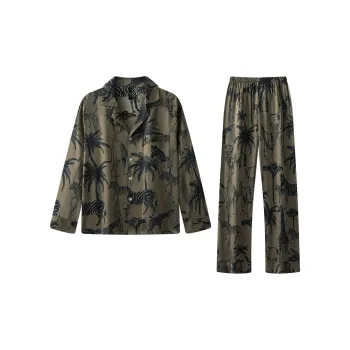 Gongdie Pajama Set Men's Coffee