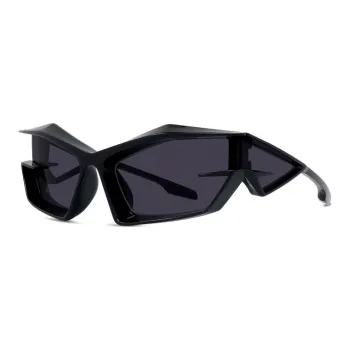 GIVENCHY Injection Molding Irregular Shape Sunglasses Women's Black