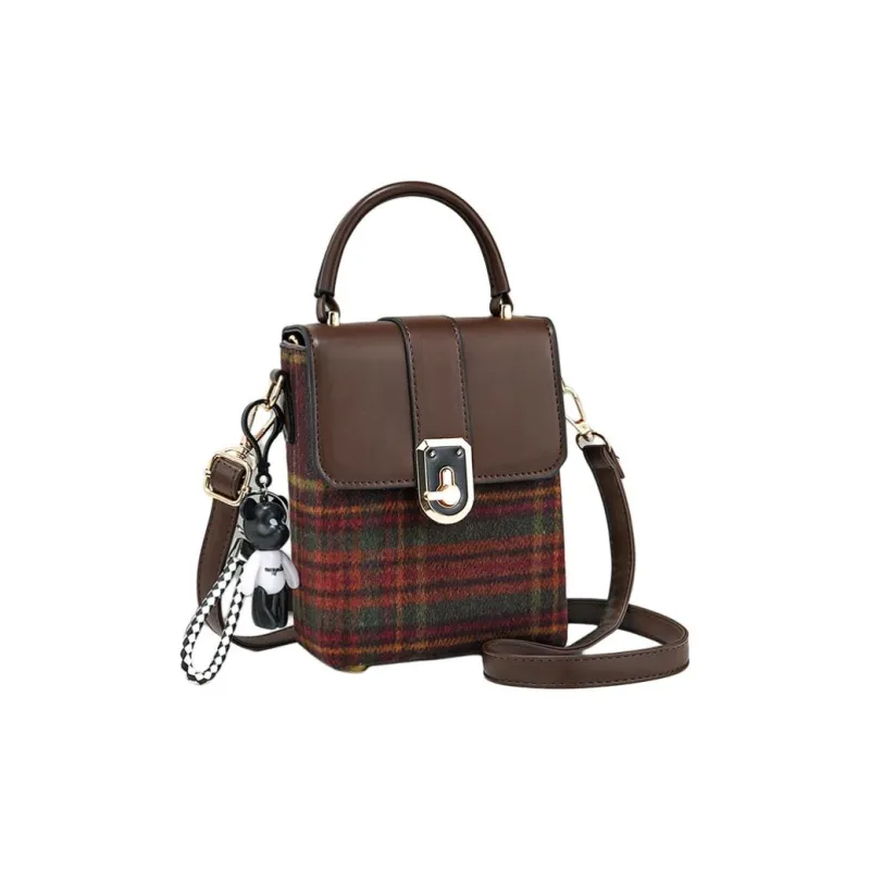 Weymond PU Cell Phone Pouch Shoulder Bag Crossbody Bag Regular Women's Brown/Coffee/Black-12