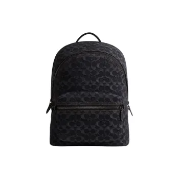 COACH Charter Denim Backpack Large Size Men's Black