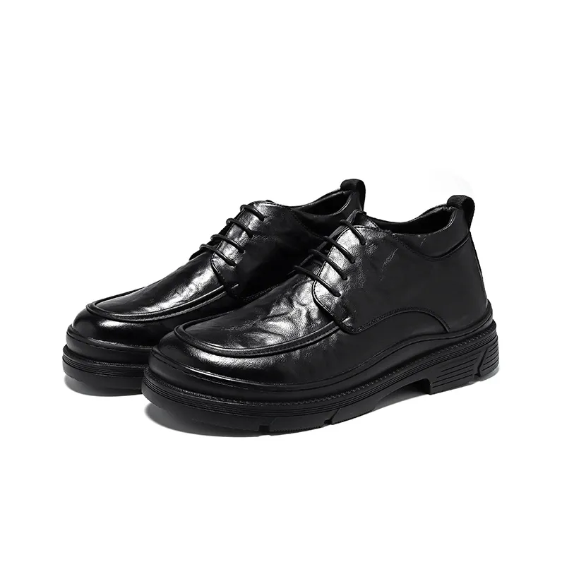 ZUWUDONG Men's Casual Shoes Men Mid Top Black/Coffee-1