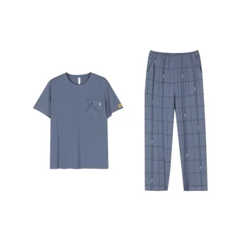 Follow The United States Pajama Set Men's Pale Blue