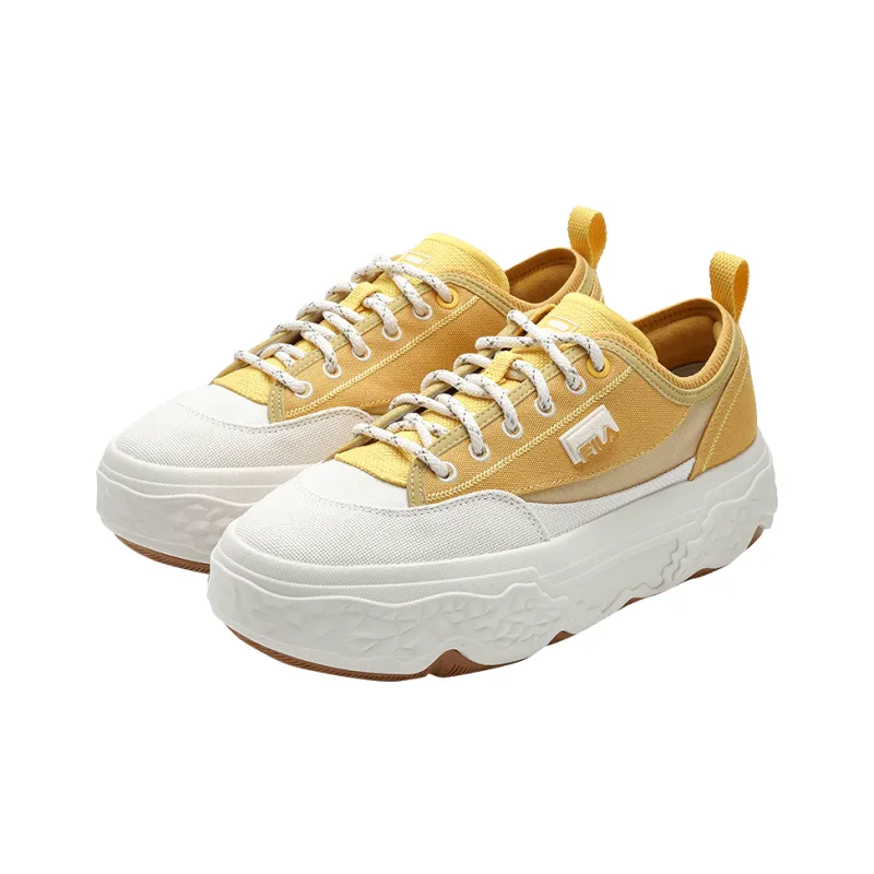 FILA ROCK Rock Shoes Anti Slip Wear Resistant Low Top Canvas Shoes Women's Golden Apricot Yellow-1