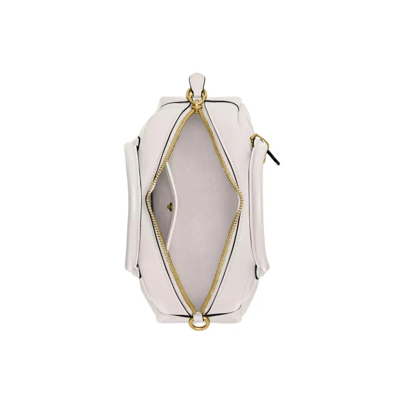 COACH Borough Leather Handbag Shoulder Bag Crossbody Bag Medium Size Women's White-2