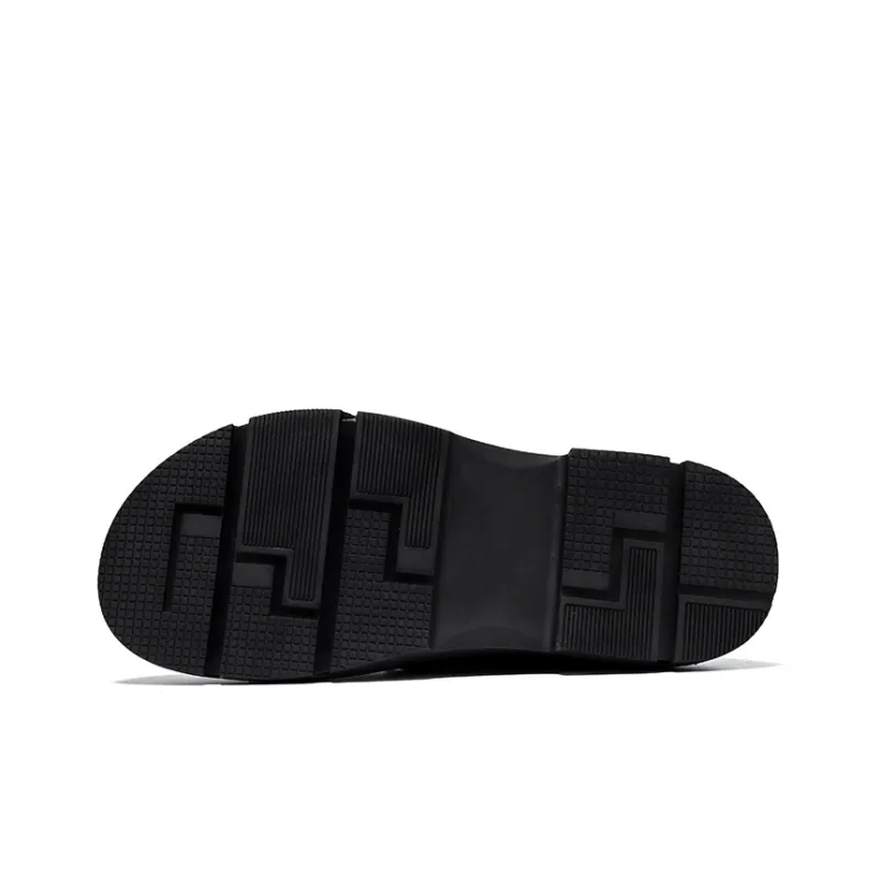 ZUWUDONG Men's Casual Shoes Men Mid Top Black/Coffee-8