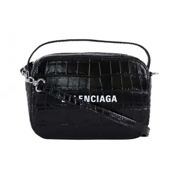 Balenciaga Everyday Leather Handbag Shoulder Bag Unisex Black