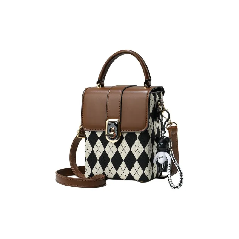 Weymond PU Cell Phone Pouch Shoulder Bag Crossbody Bag Regular Women's Brown/Coffee/Black-7