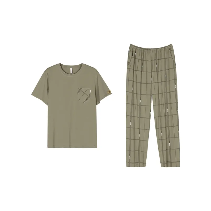 Follow The United States Pajama Set Men's Yellow-0