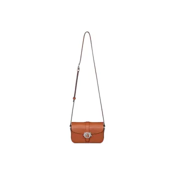 DIOR Cannage Cosmo Leather Shoulder Bag Crossbody Bag Mini Men's Cognac