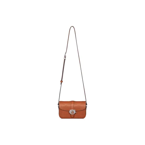 DIOR Cannage Cosmo Leather Shoulder Bag Crossbody Bag Mini Men's Cognac