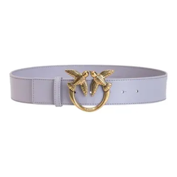 PINKO Solid Color Design Leather Belts Women's Purple Width: 4CM