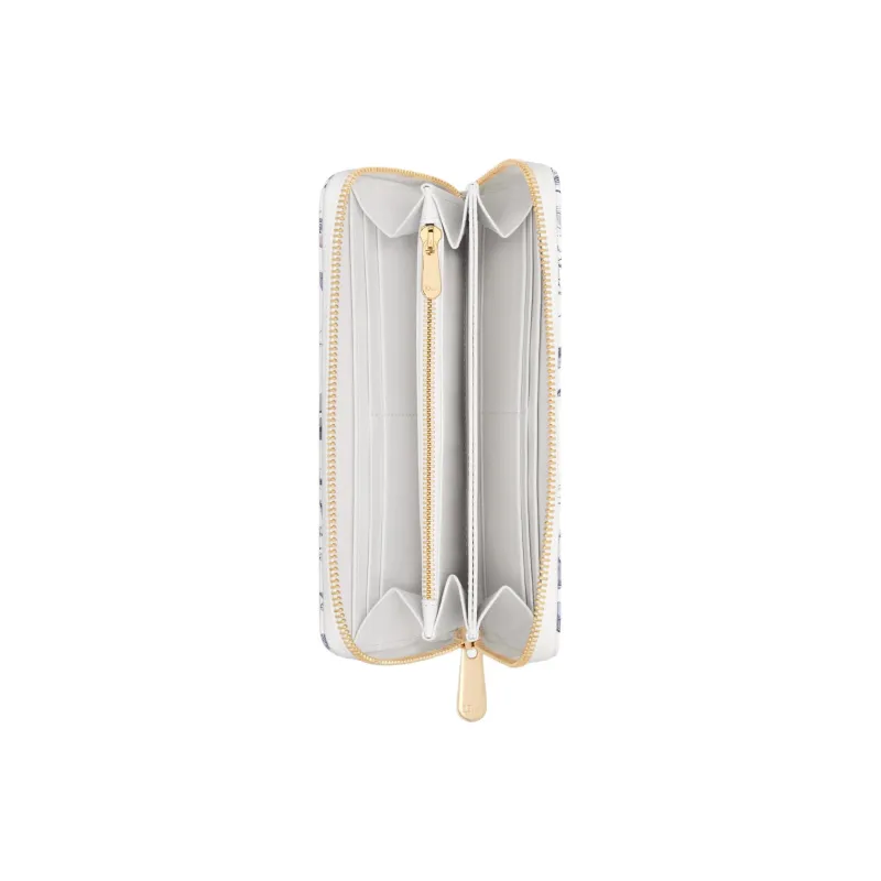 DIOR Lady Dior Calfskin Wallet Women's White & Multicolor-3