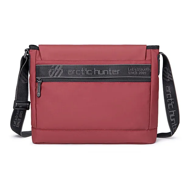ARCTIC HUNTER Polyester Shoulder Bag Crossbody Bag Regular Unisex Black/Red/Gray-6