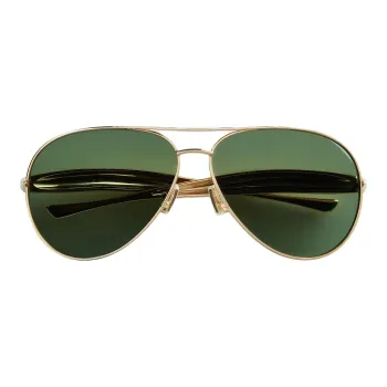 Bottega Veneta Metal Aviator Sunglasses Men's Gold