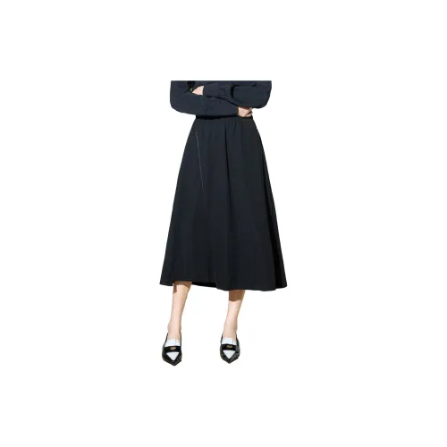 SMEN Casual Long Skirts Women's Black