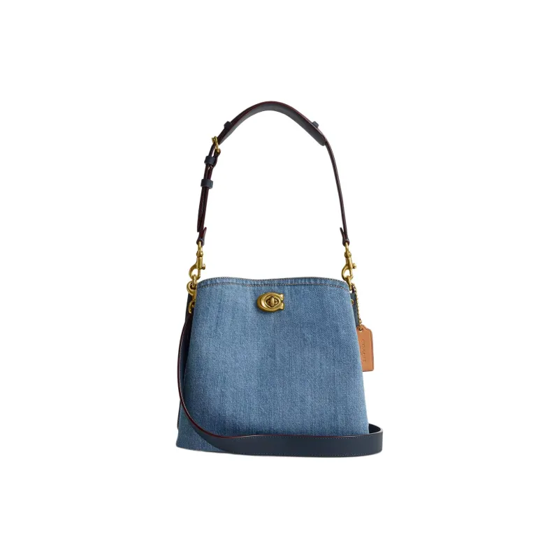 COACH Willow Denim Handbag, Shoulder Bag, Crossbody Bag Medium Size Women's Indigo-0