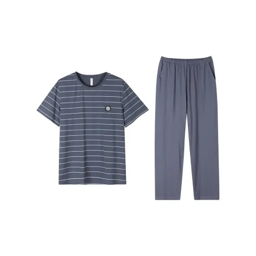 Follow The United States Pajama Set Men's Pale Blue