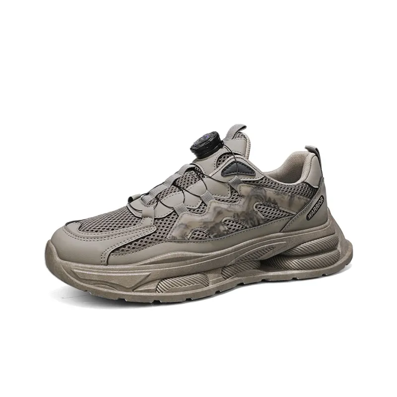 WARRIOR Chunky Sneakers Men Low Top Khaki/Black-2