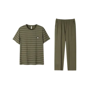 Follow The United States Pajama Set Men's Dark Tea Green