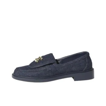 CHANEL Loafers 2cm Women's Blue