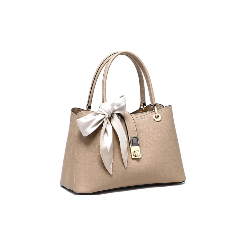 COMELY Cow Leather Patchwork Synthetic Leather Crossbody Bag Handbag Mom Bag Regular Women's Apricot-2
