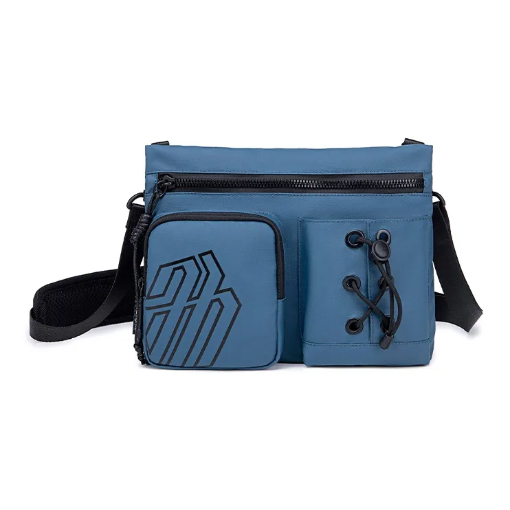 ARCTIC HUNTER Polyester Messenger Bag, Shoulder Bag, Crossbody Bag Unisex Black/Gray/Blue-6
