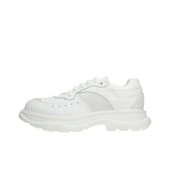 Alexander McQueen Tread Suede panelled Leather Trainers 'White'