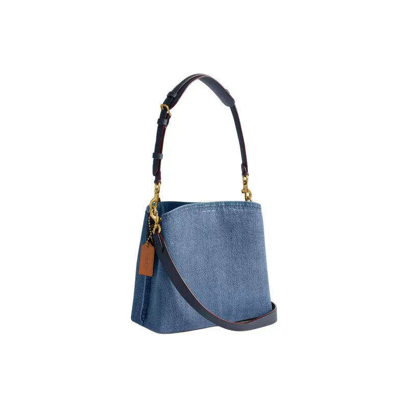 COACH Willow Denim Handbag, Shoulder Bag, Crossbody Bag Medium Size Women's Indigo-1