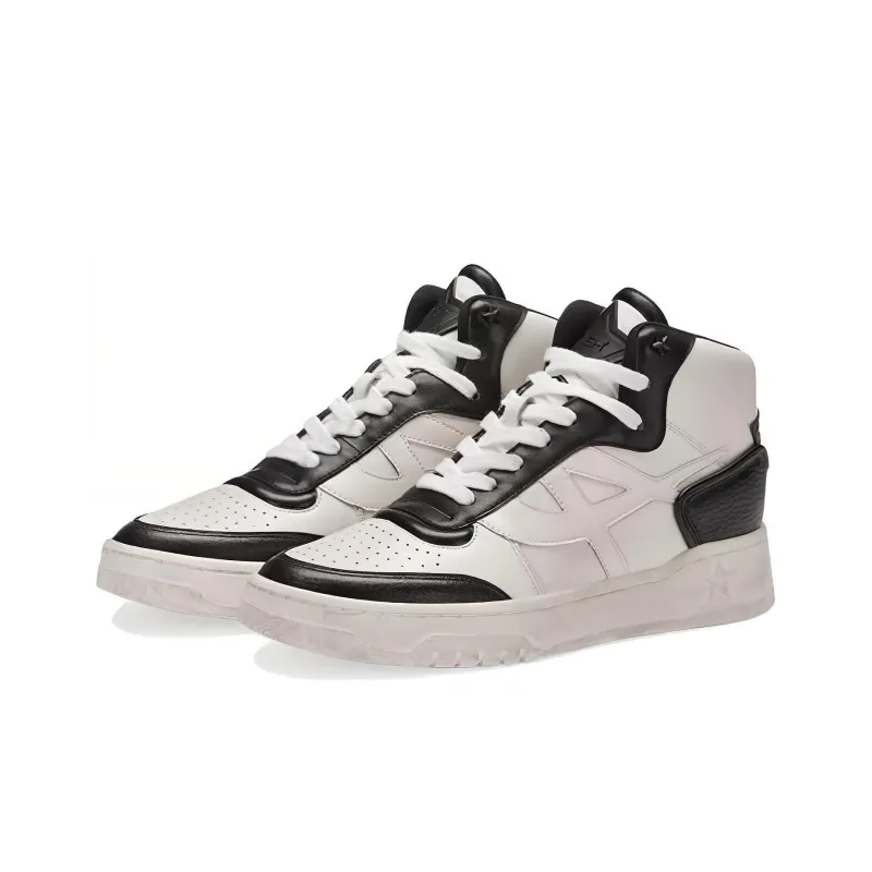 ASH Skateboard Shoes Women's High Top White Black-1