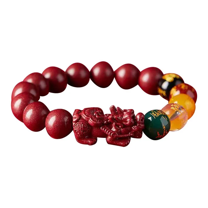 OGDAID Reconstructed Cinnabar Bracelets Unisex-2