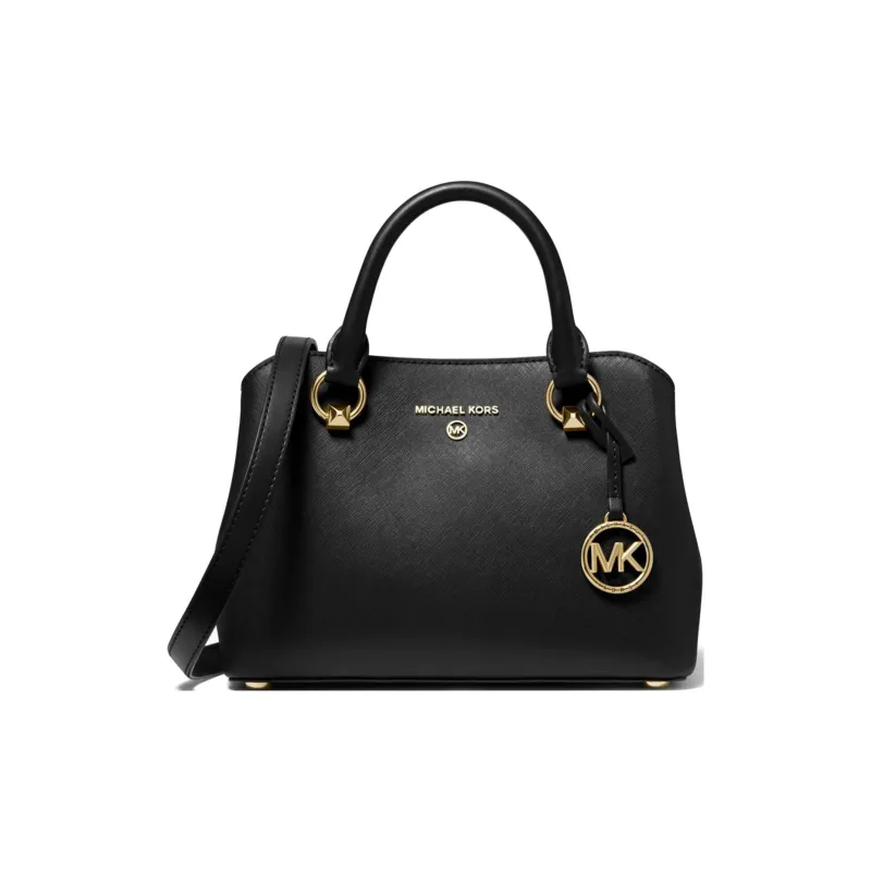 MICHAEL KORS Edith Leather Shoulder Bag Crossbody Bag Handbag Small Size Women's Pure Black-0