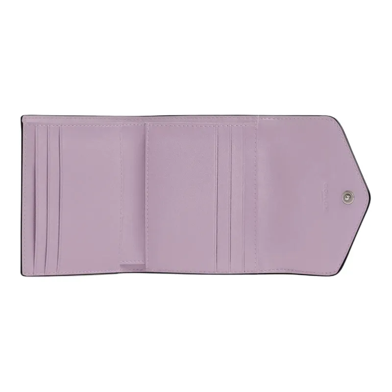 COACH Wyn Grained Leather Coin Purses Wallets Mini Women's Light Purple-2