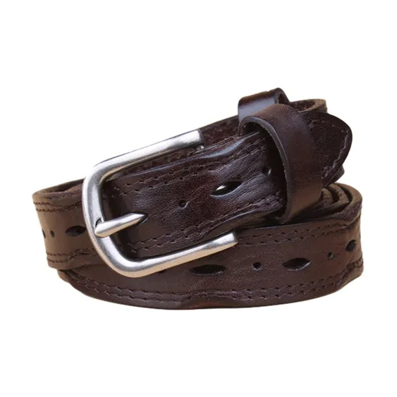 ACUC Top Grain Cow Leather Belts Women's 2.3cm-0