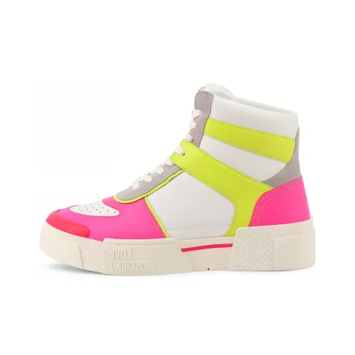 LOVE MOSCHINO High Top Skateboard Shoes Women's White
