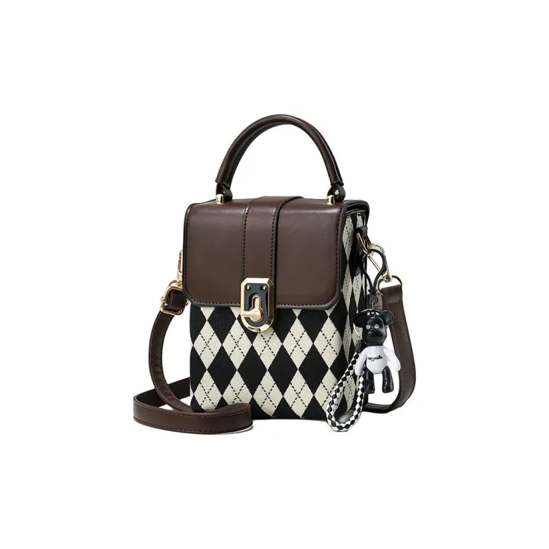 Weymond PU Cell Phone Pouch Shoulder Bag Crossbody Bag Regular Women's Brown/Coffee/Black-2